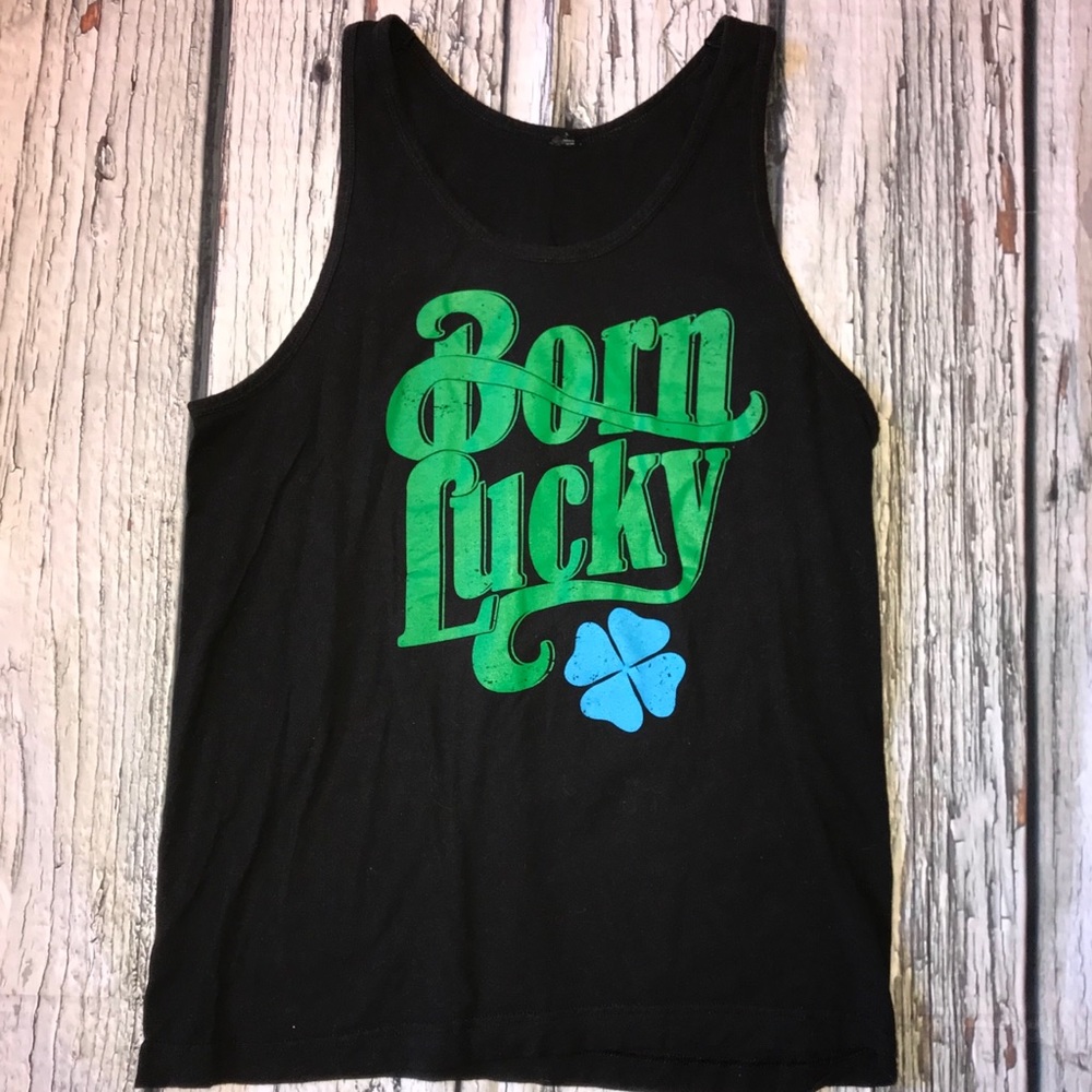 Born lucky tank top